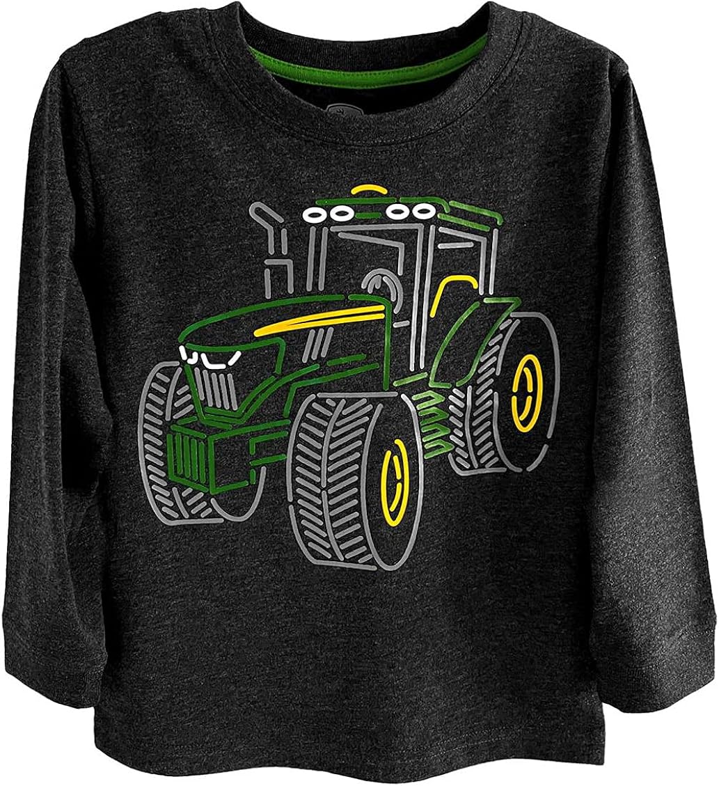 John Deere Camiseta para niño talla 2T 3T 4T color negro