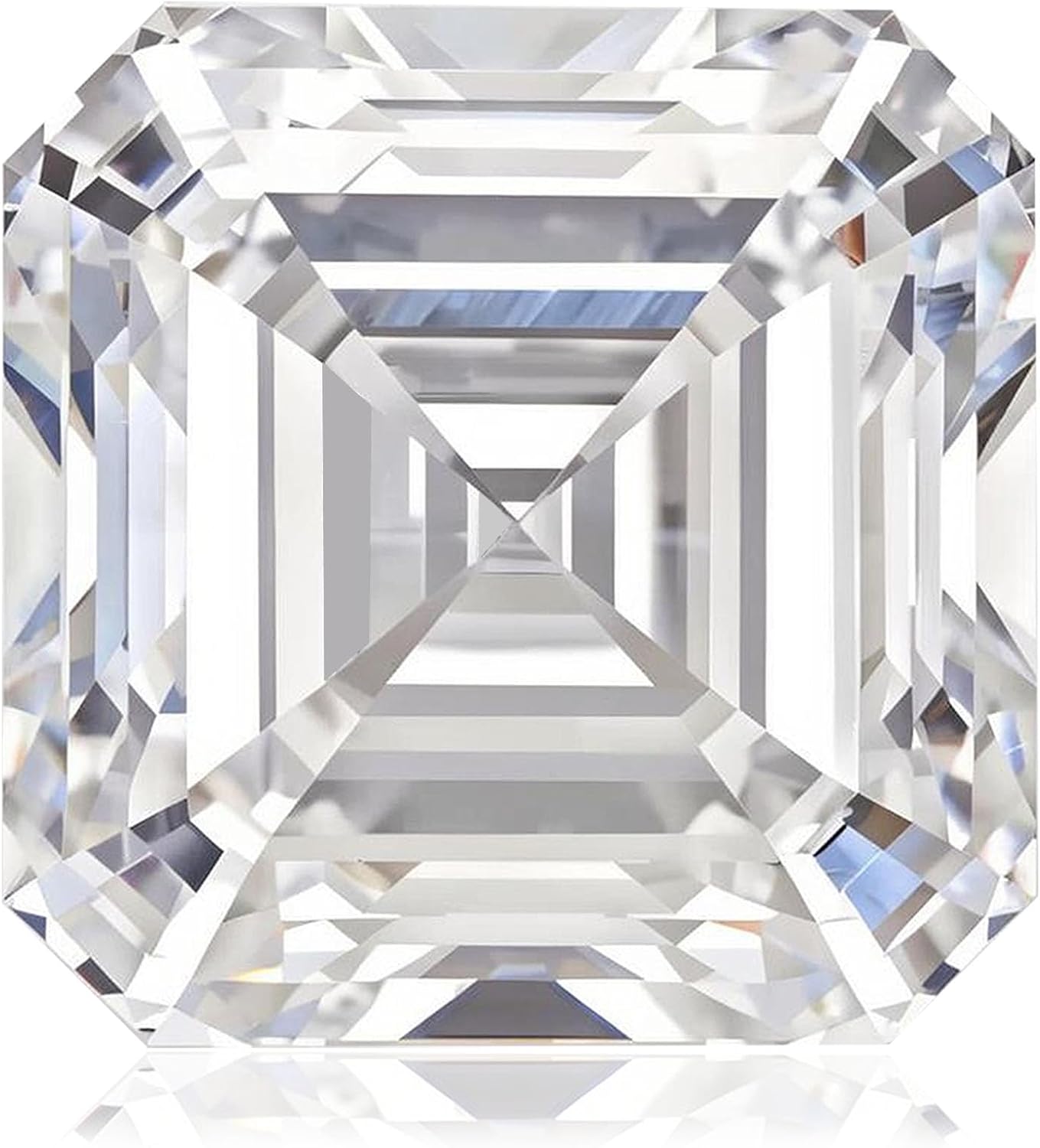 Moissanite Loose Stone 0.4-5 Carat D Color VVS1 Clarity Asscher Cut Moissanite Gemstones with GRA Certificate for Diamond Jewelry Making