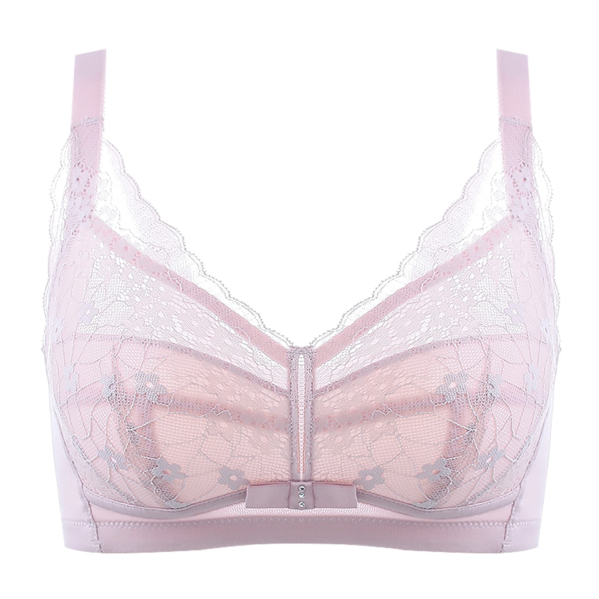 Brassière en dentelle pour femme rose taille 75C couverture complète