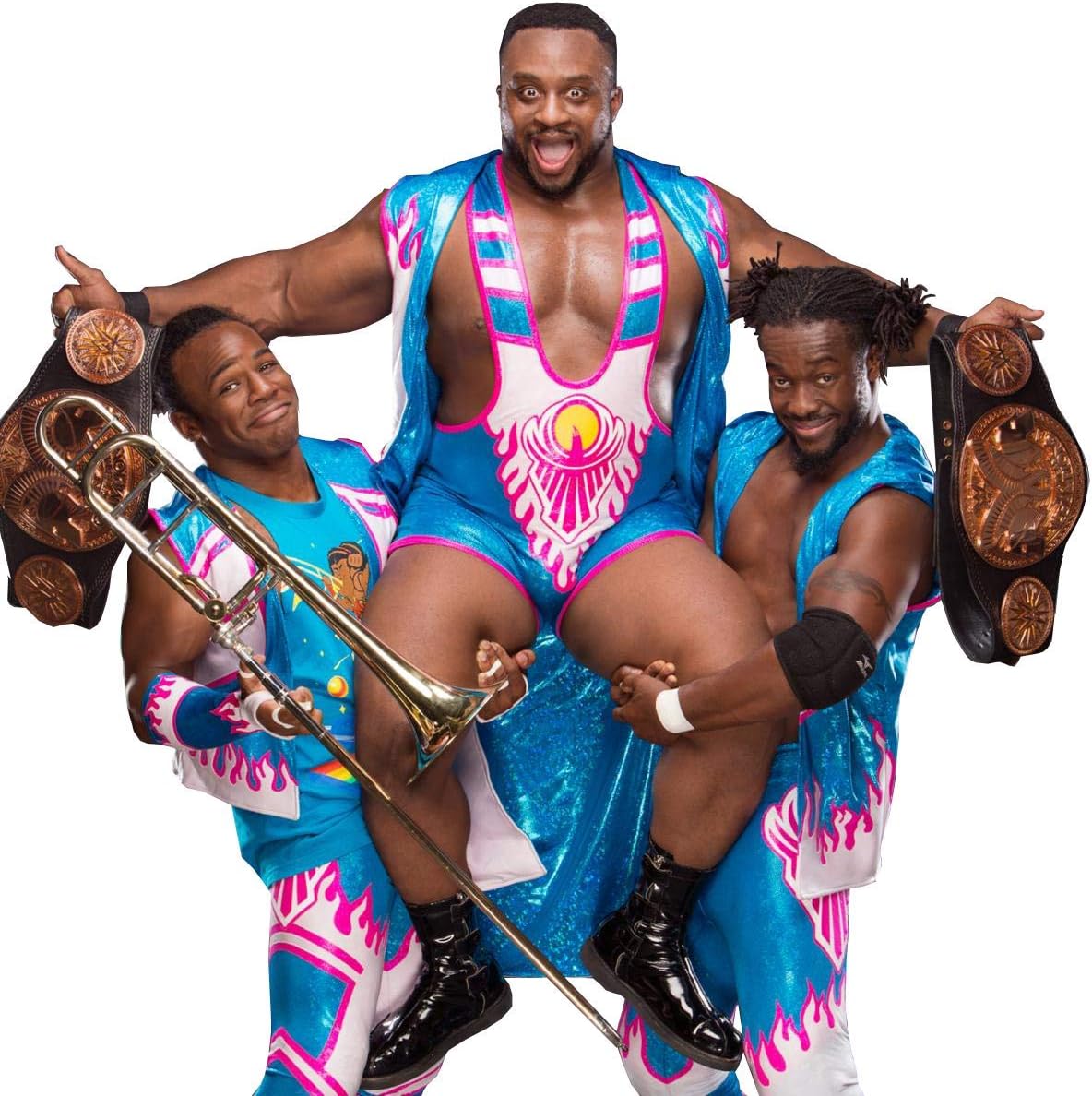 United Mart Poster The New Day - Big E, Kofi Kingston, Xavier Woods WWE Wrestling Poster Size 12 x 18 Inch Poster Rolled