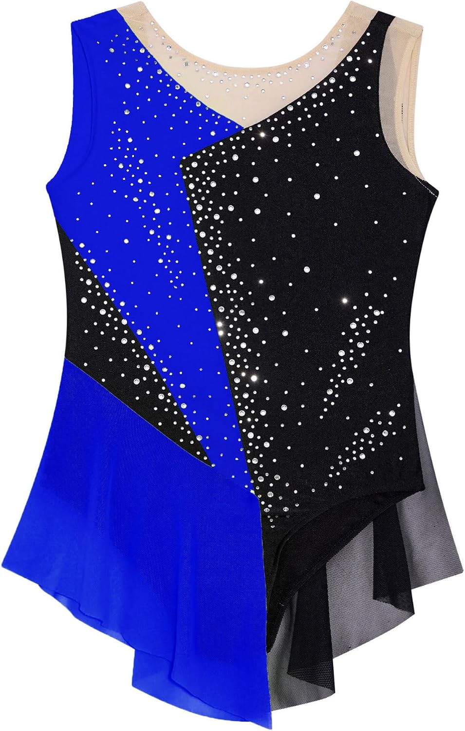 Alvivi Girls Figure Ice Skating Dress with Glove Ballroom Costume