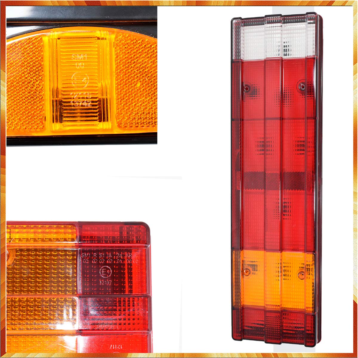 2x Fanali Posteriori per Camion Rimorchio Furgone Telaio Piattaforma Basculante Compatibile con Mercedes Sprinter Atego Actros