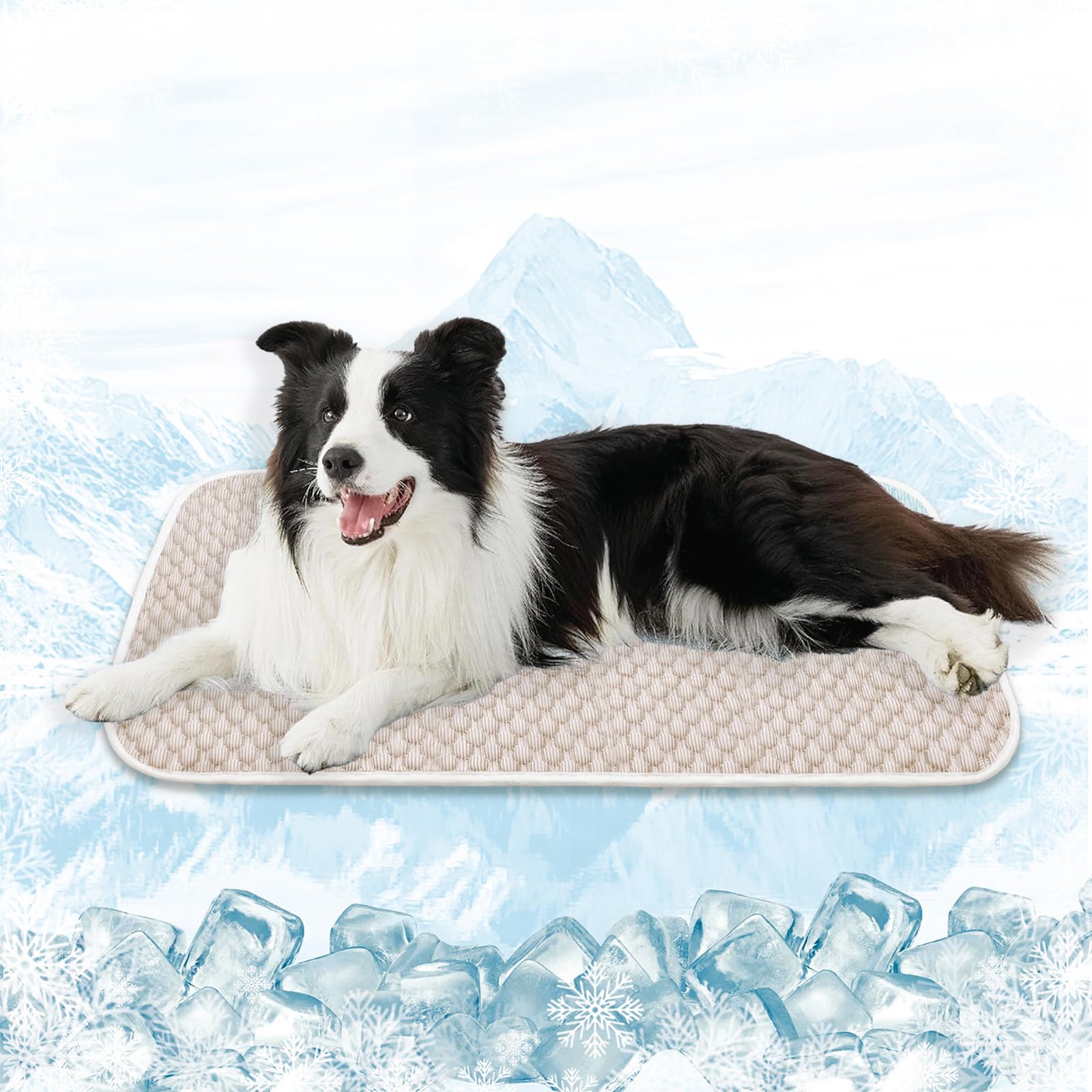 Tapis rafraîchissant pour animaux MICROCOSMOS contre les coups de chaleur, lit EZ Clean