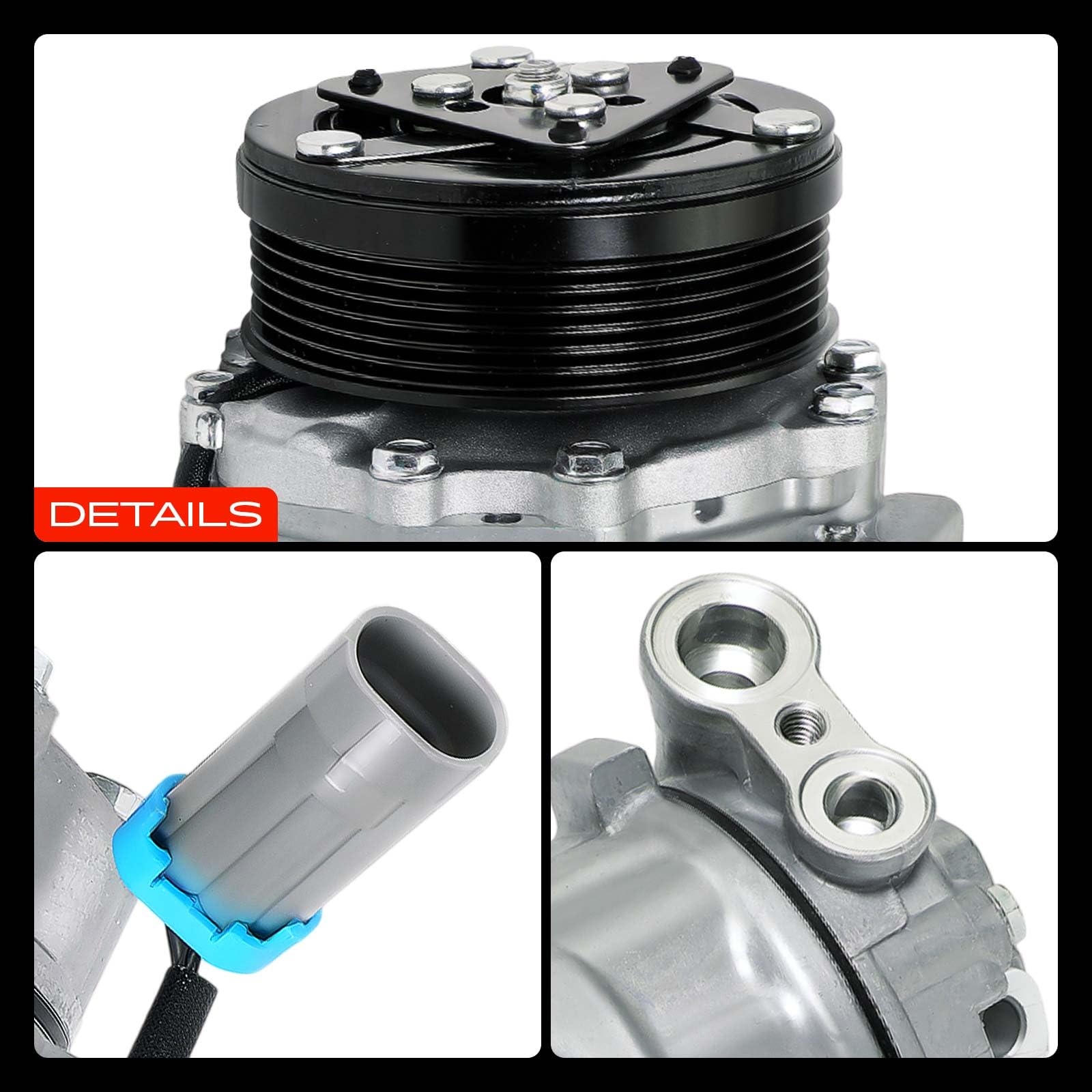 Frankberg Compressore per aria condizionata con frizione, diesel, 24422013 | Compatibile con: Tour combinato, Corsa berlina, Astra G Caravan T98, Corsa C Box/Hatchback X01