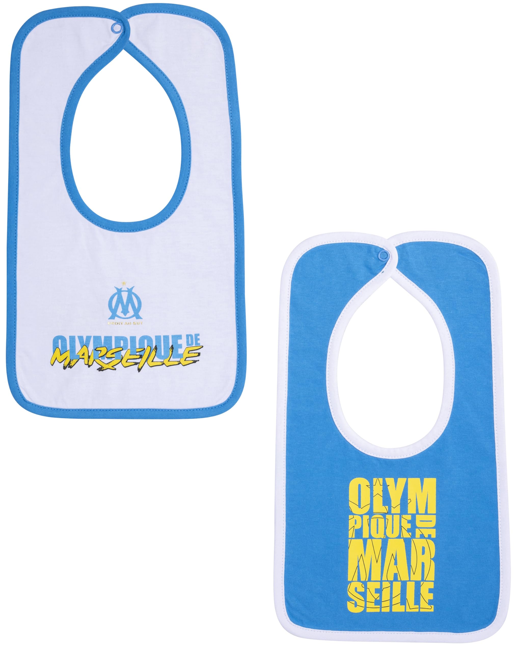 OLYMPIQUE DE MARSEILLE 2 x bavoir bébé garçon OM - Collection officielle