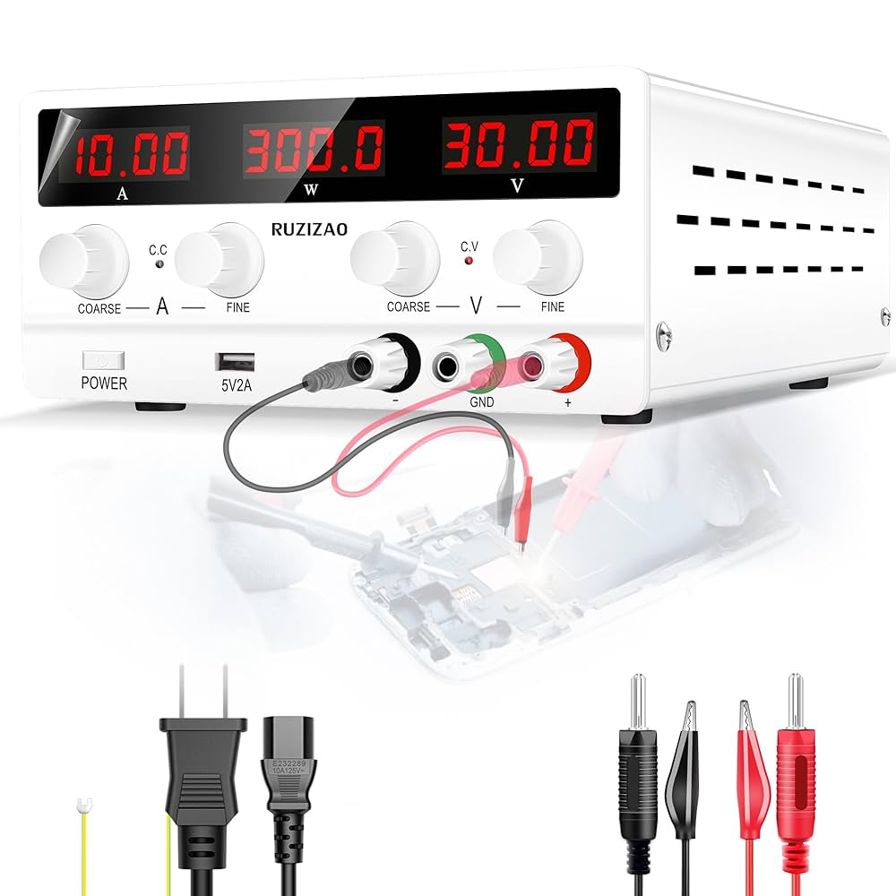 【新品】 RUZIZAO 直流安定化電源 【おまけ有】 Amazon | RUZIZAO 安定化電源 可変直流安定化電源 0~30V 0~5A