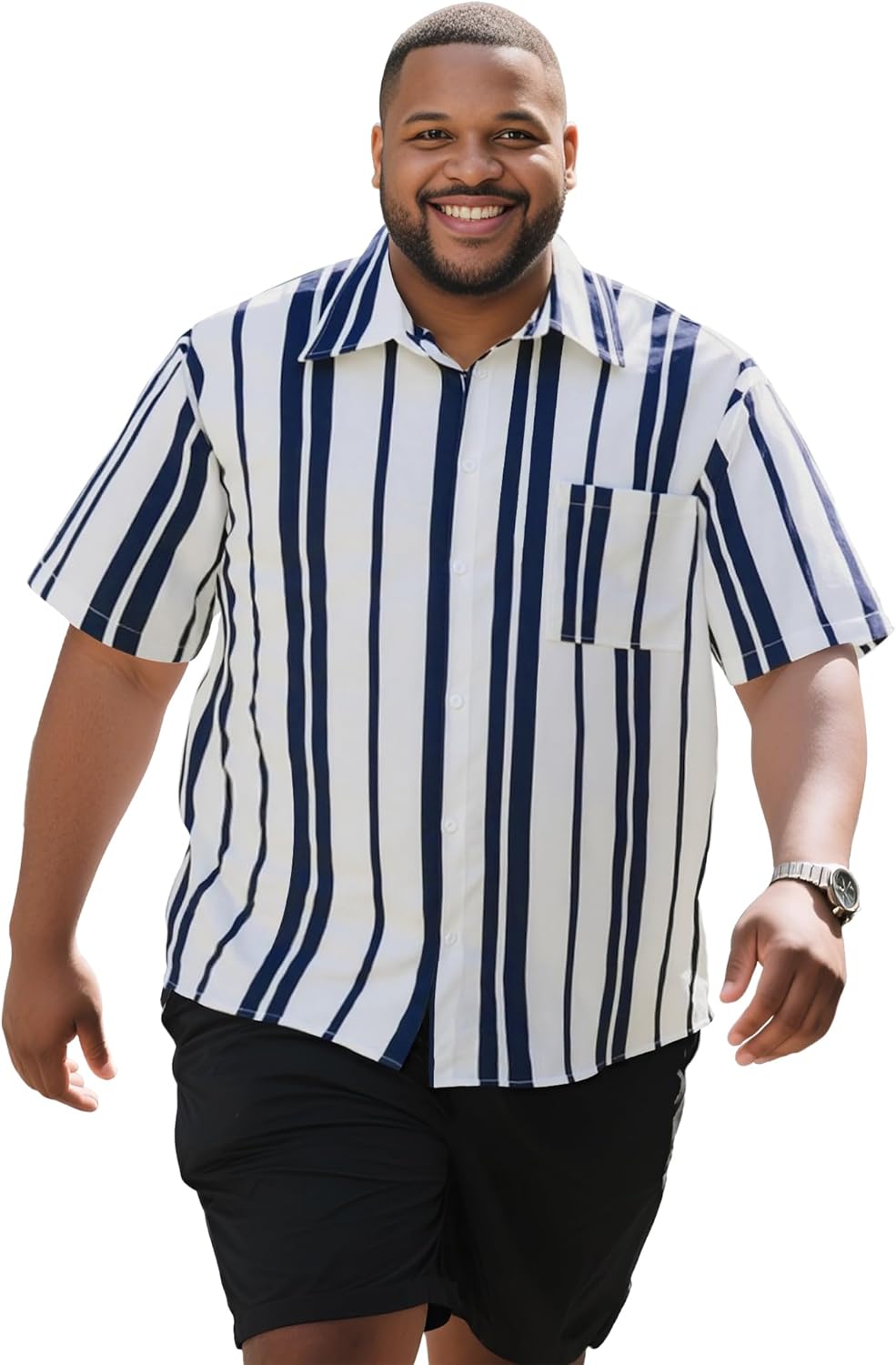 Button Down Shirt Men Causal Big and Tall Shirts for Men Short Sleeve Button up Summer Beach Work Shirts Plus Size