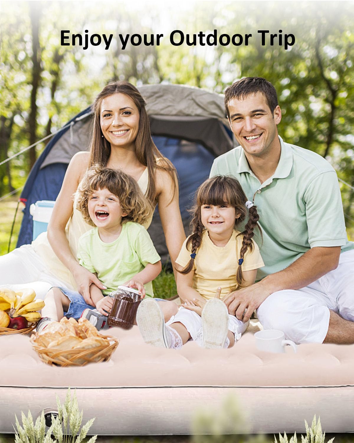 MIROZO Air Mattress Camping Bed 10inch Ultra Thick for SUV, Air Mattress for Jeep JK JL JKU JLU Unlimited 4 Door Ford Bronco 2021 2022 Subaru Forester 1998-2023 Toyota 4runner?Beige?