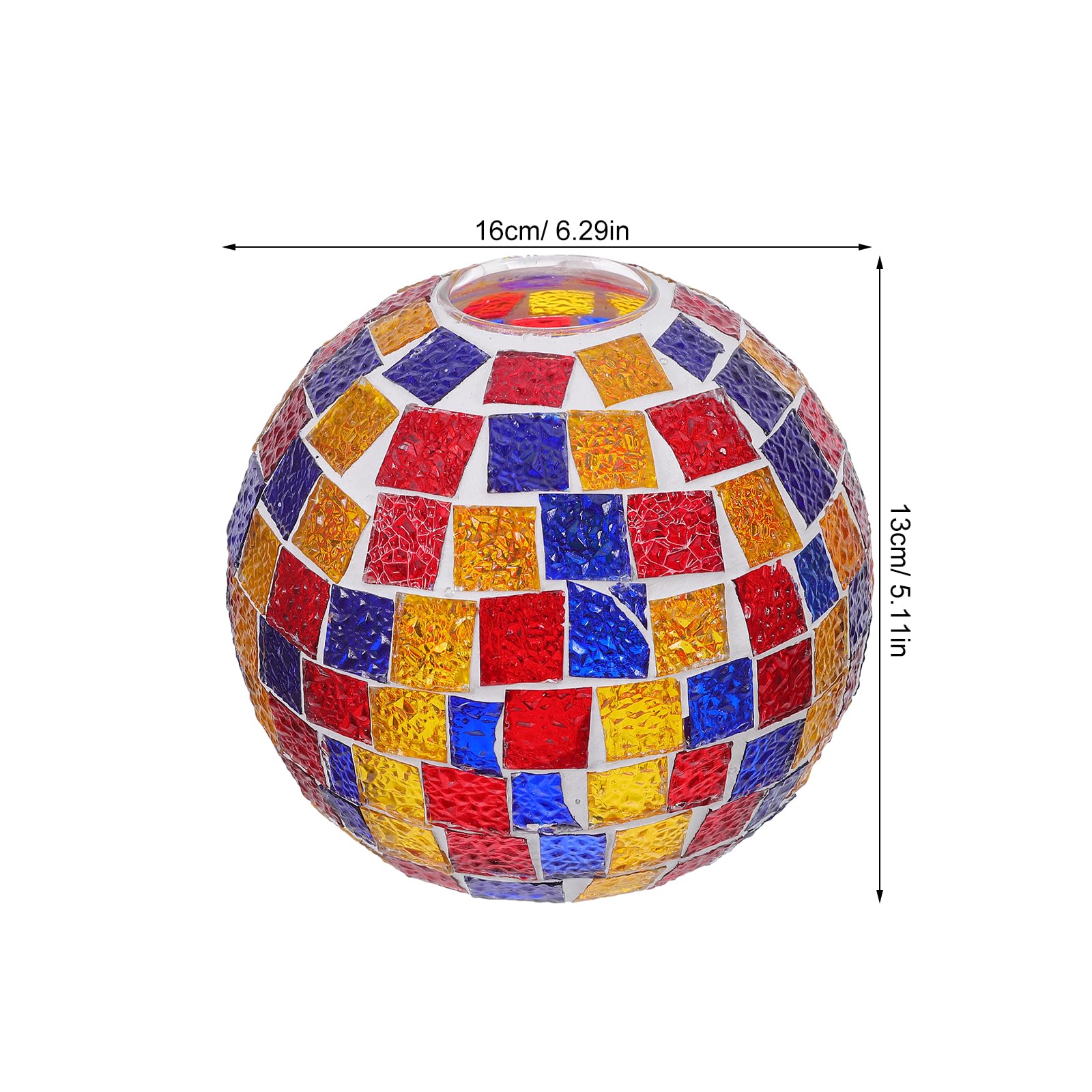 Gadpiparty Abat-jour Rétro en Verre Mosaïque Coloré 16x16x13 Cm pour Lampe de Table E26/e27, Globe de Rechange Suspendu, Abat-jour pour Lustre et Lampadaire, Ambiance Lumineuse Apaisante