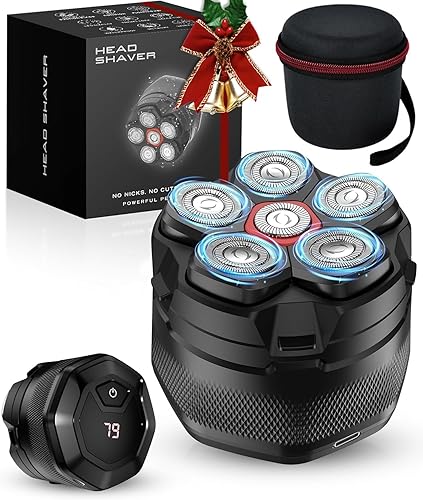 Afeitadoras de cabeza para hombres calvos, 10000 RPM de alta velocidad 6D magnética, IPX8 resistente al agua en húmedo y seco, cuchillas disponible en Yaxa Colombia