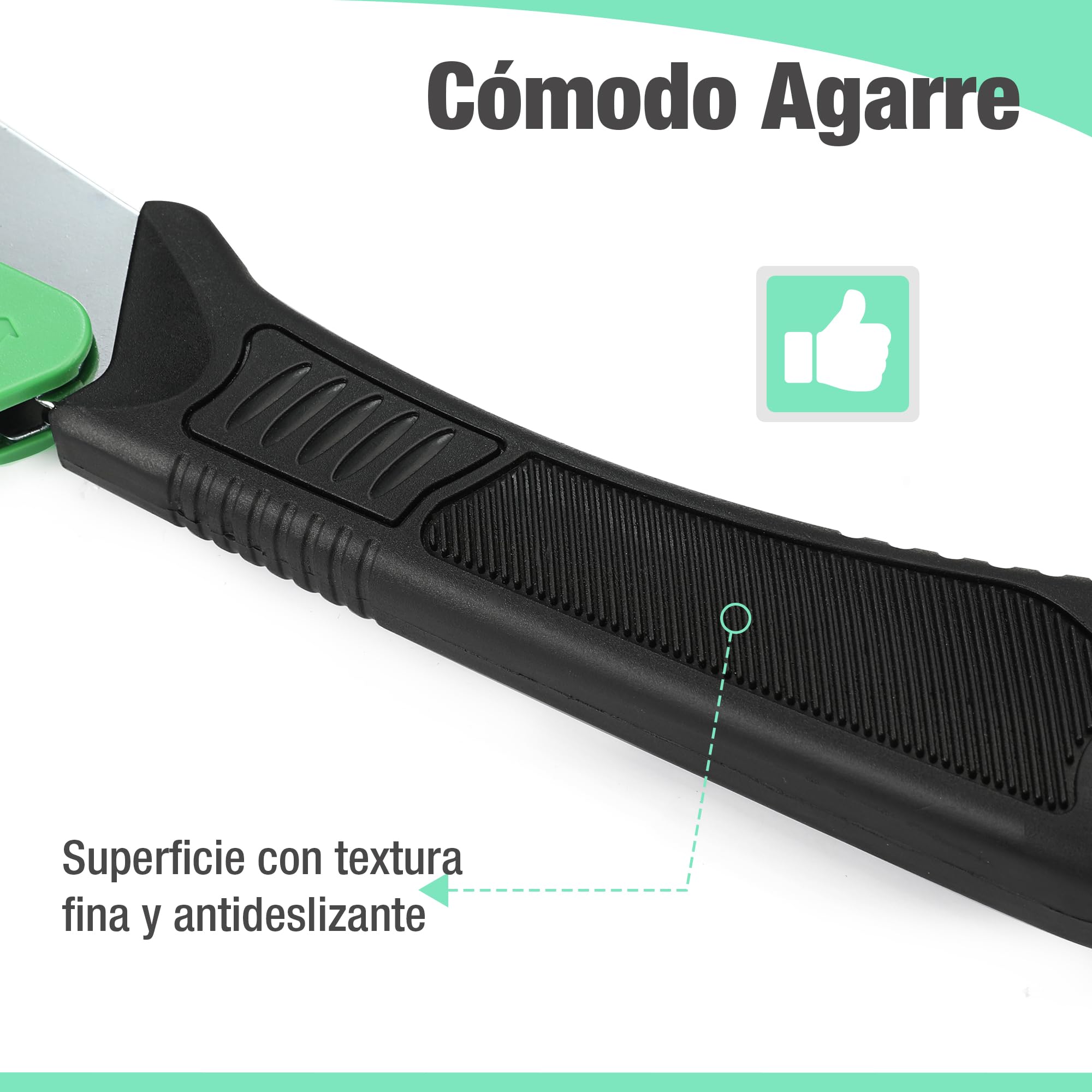 Mossy Oak Sierra de Podar 3 en 1, Sierra Plegable con Cuchillos de Madera, Métal y Plástico, Serrucho Plegable con Bolsa de Organizador, para Poda, Jardinería, Madera, Tubos, Metal