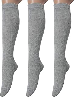Sponsored Ad - Leotruny 3 Pairs Women's Cotton Opaque Knee High Socks