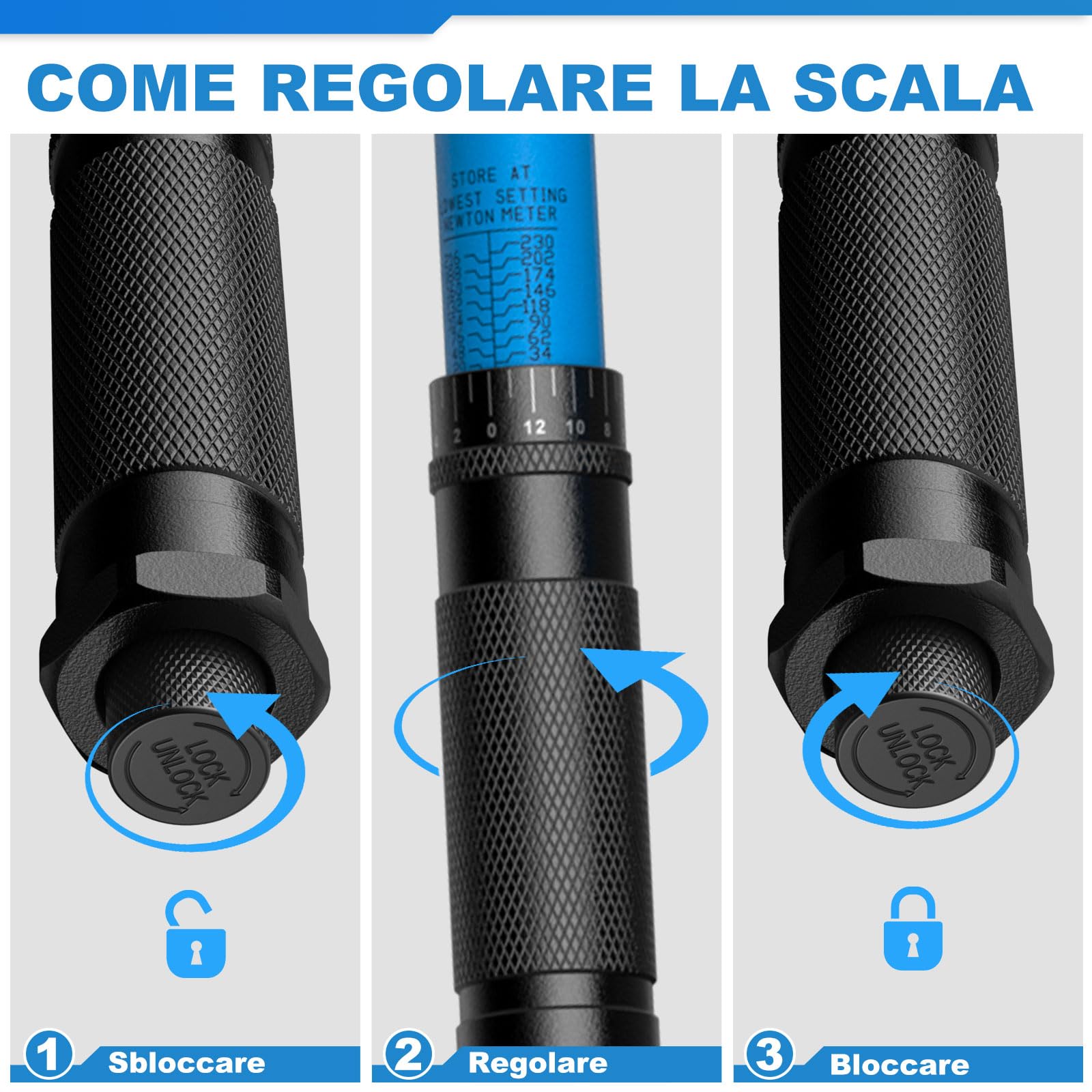 Set di Chiave Dinamometrica con 1/4" 3/8" 1/2", 3-230N·m, 72 Denti | Chiavi Dinamometriche con Precisione ±3%, Doppia Scala, Valigetta, per Moto Bici Auto Camion Bulloni Lavori Meccanici