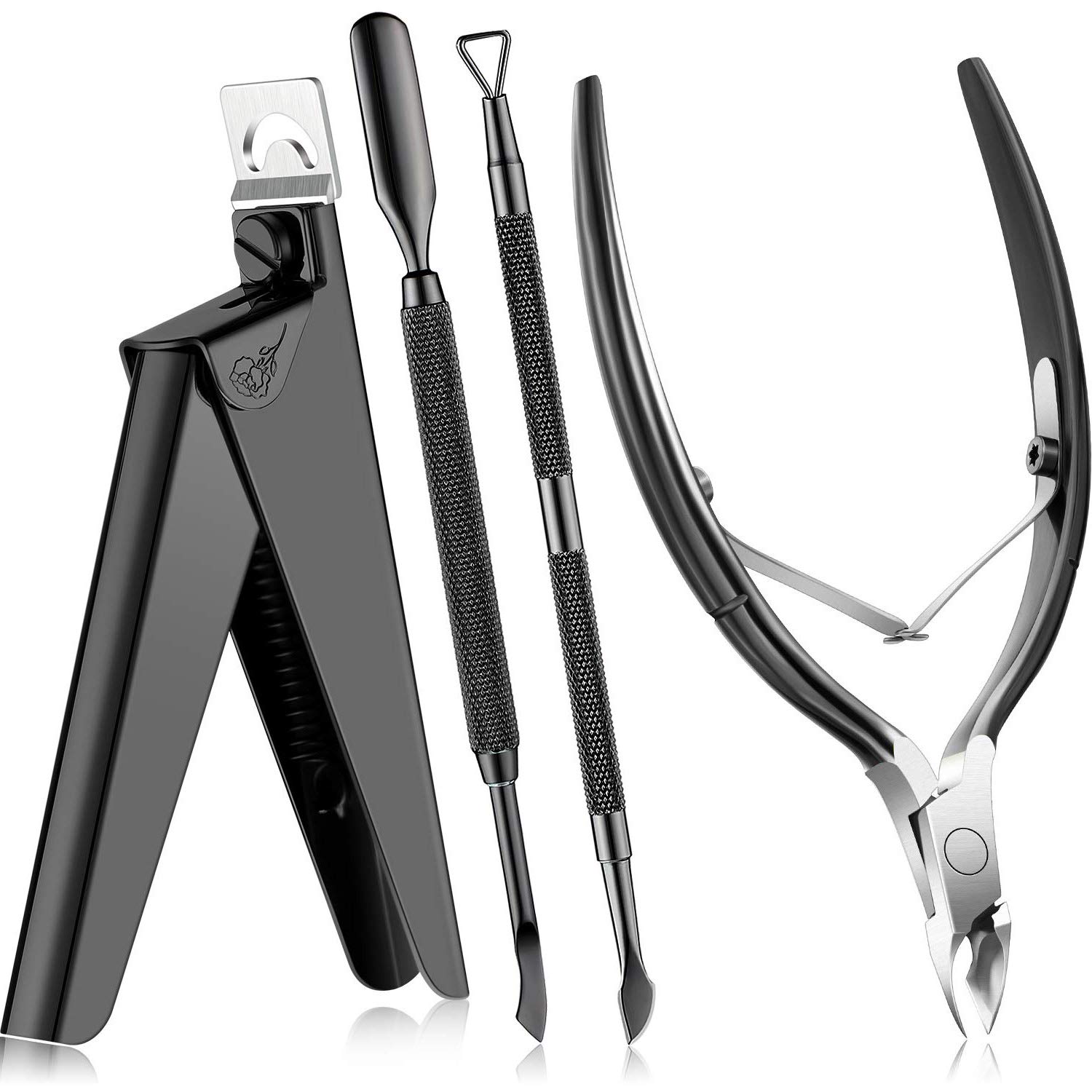 4piece nail clippers, ingrown toenail clippers, pedicure