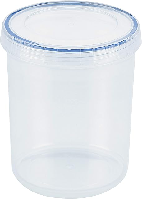 Lock & Lock Round Airtight Food Storage Container with Lid 900ml - Plastic Food Containers with Twist Lid, Watertight, Microwave & Dishwasher Safe