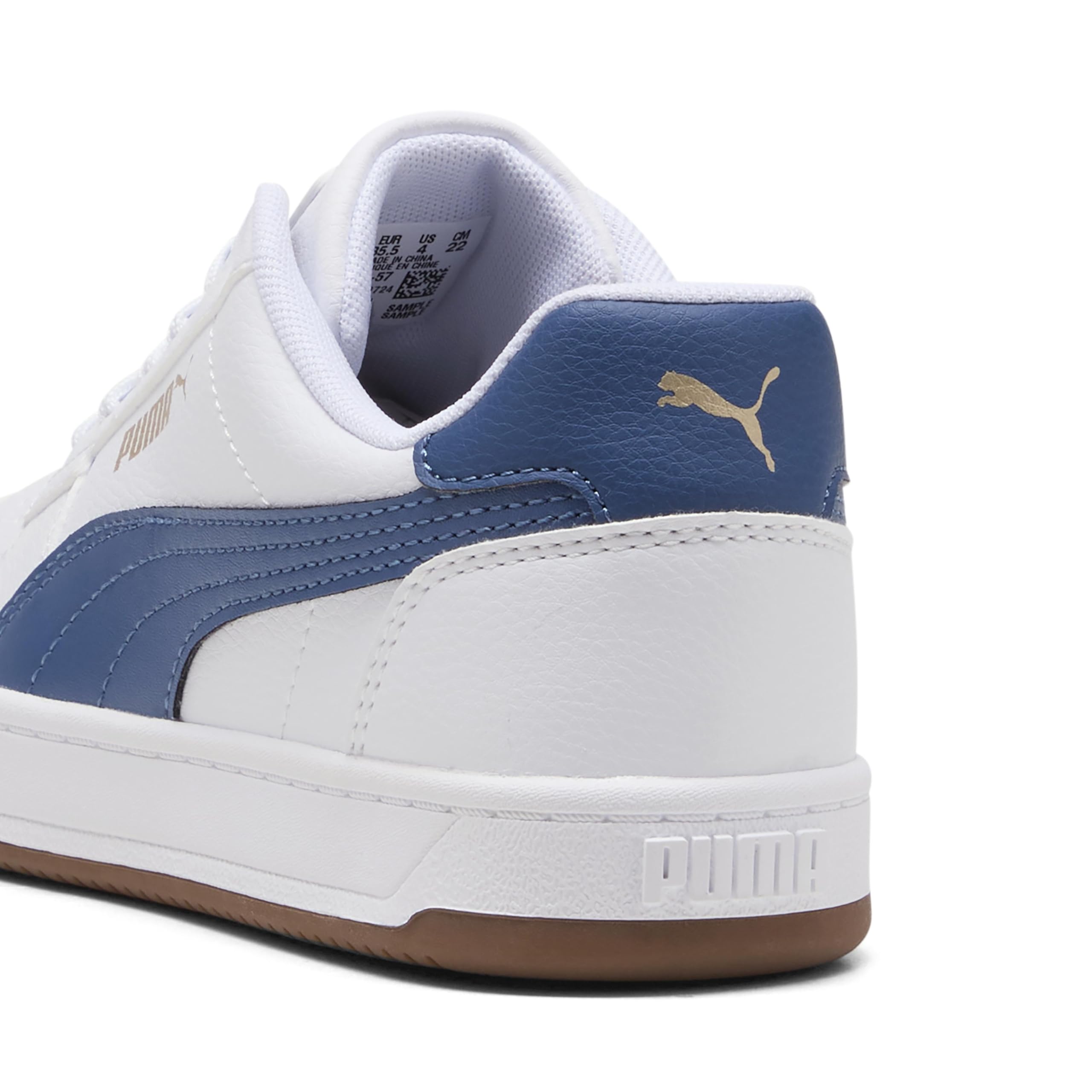 Puma Unisex Kinder Caven 2.0 Jr Sneaker, Puma White Dark Indigo Gum, 35.5 EU