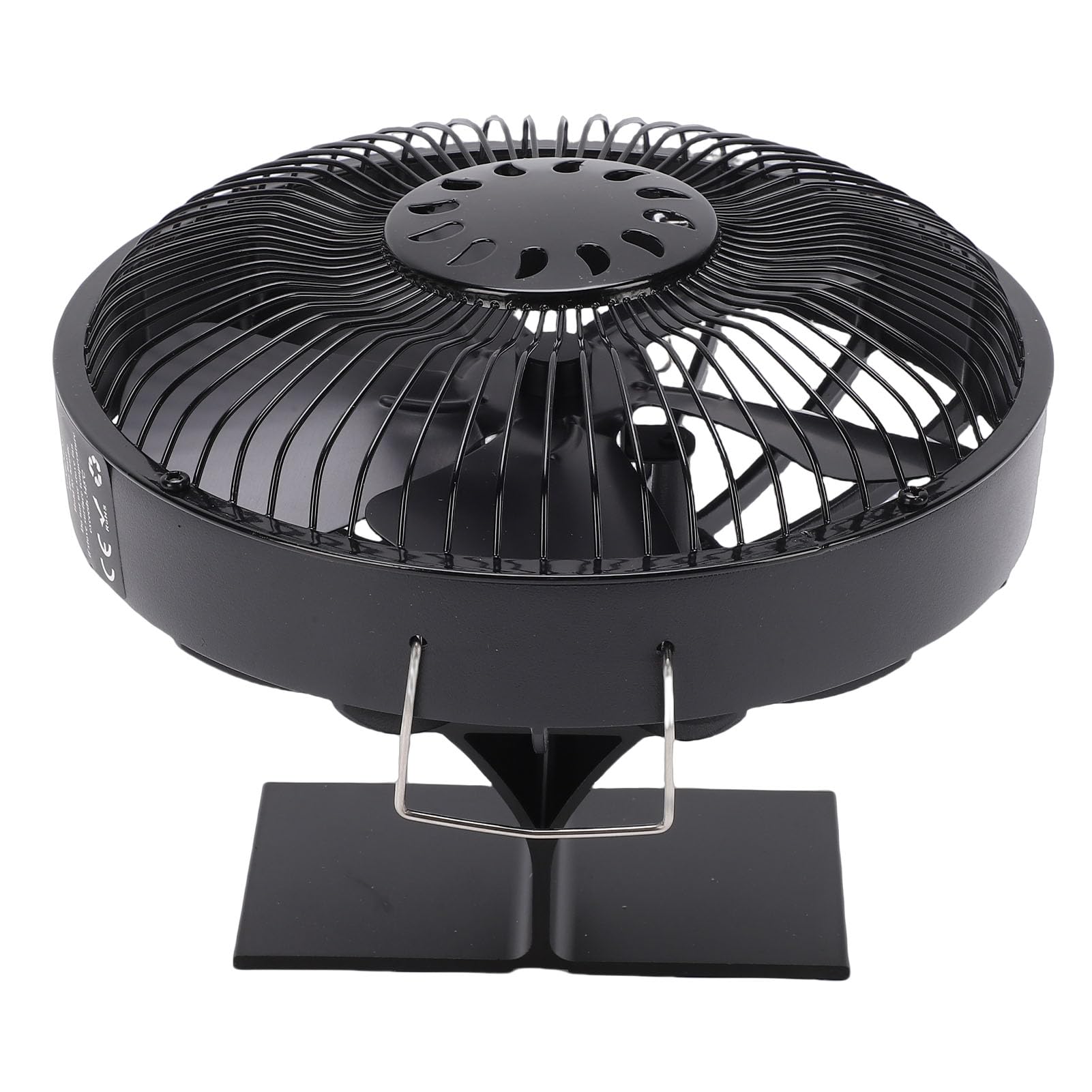 Fockety Ventilador de Estufa de Leña Accionado por Calor, Silencioso, Redondo, de Aleación de Aluminio, Ventilador para Hogar, de Estufa de Leña para Chimenea, de