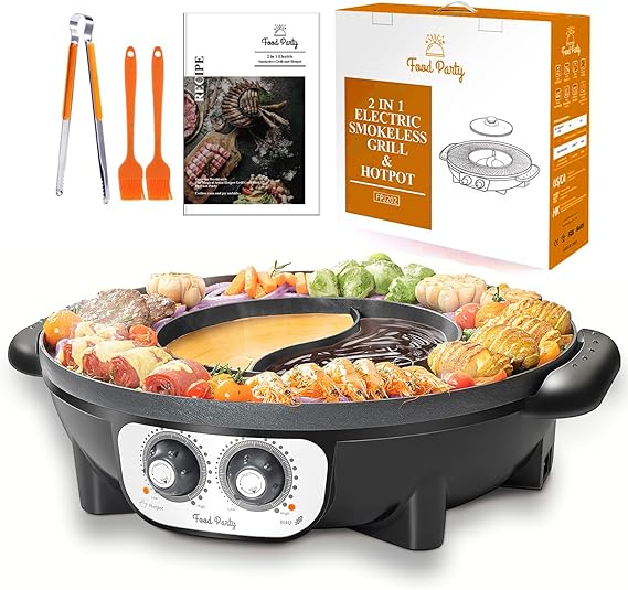Food Party Hot Pot with Grill 2 in 1 Food Party Hot Pot with Grill 2 in 1
