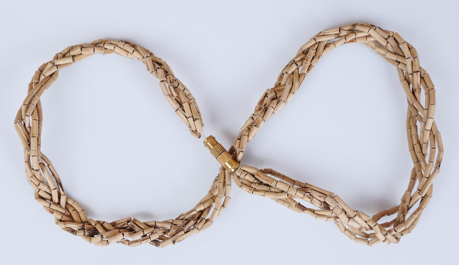 Generic Tulsi Kanthi Mala Original - 6 Round Brown Wooden Mala (6 Layer) for Neck Wearing, Regular, Beige - Image 4