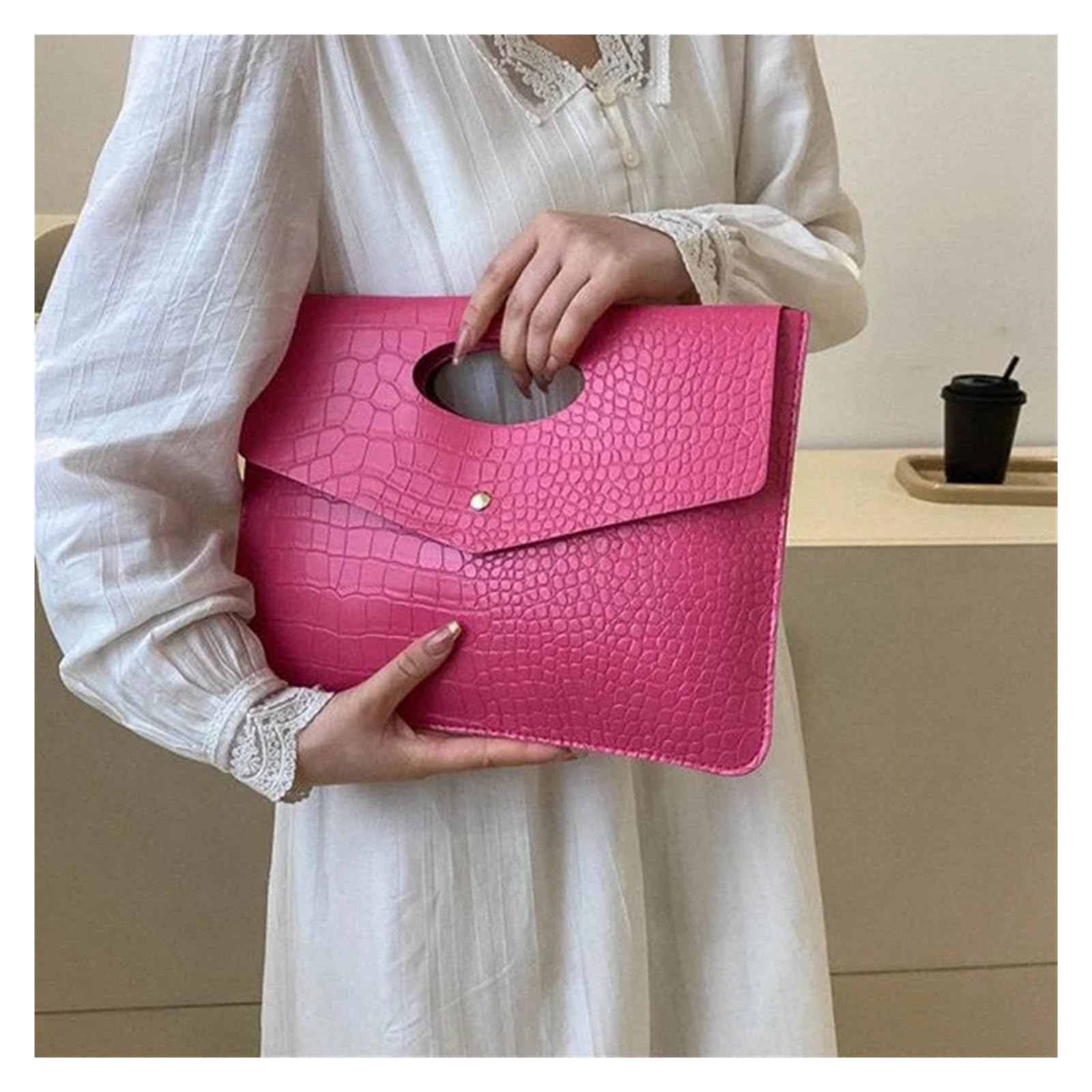 Borse da Sera da Donna Borsa a Tracolla da Donna, Borsa a Tracolla di Alta qualità for Donna, Borsa alla Moda, Pochette da Donna Grandi Adatta per Feste, Cerimonie, Matrimoni(White)