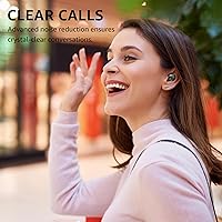 Vista 6 de TOZO Auriculares inalámbricos con micrófono integrado, llamadas claras, ergonómicos, ligeros, Bluetooth de 5.3 pulgadas, impermeables, sonido