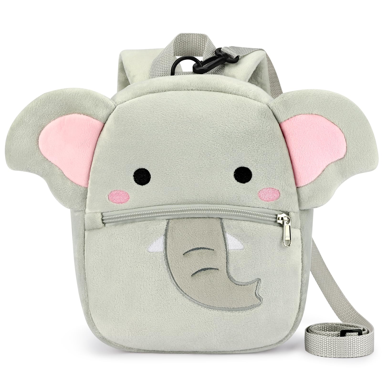 mibasies Toddler Backpacks for Girls 2-4: Plush Backpack -3D Animal Cartoon Mini Travel Bag -10 inch Toddler Backpack Leash