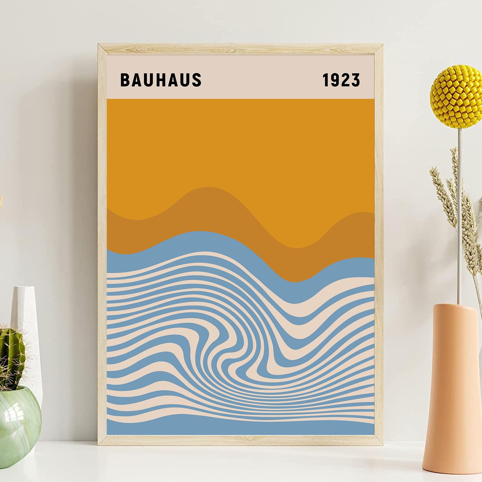 Amazon.com: Bauhaus Wall Art Mid Century Artwork Bauhaus Blue