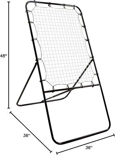 Miniatura 8 de Trademark Innovations - Pantalla de entrenamiento de retorno de bola de rebote de 4 pies Lacrosse