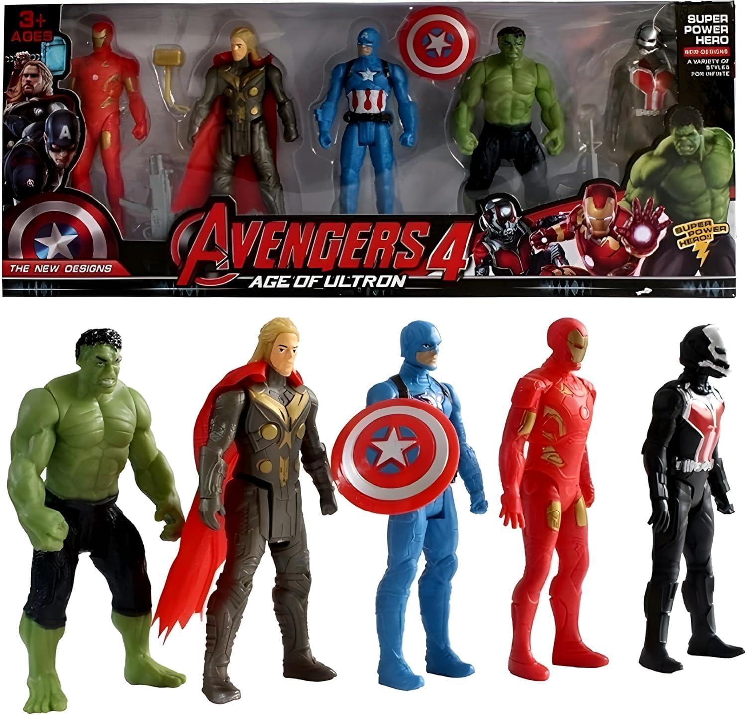 PRIMEFAIR Avengers Super Hero Action Figure Captain America, Hulk, Iron Man and Ant Man Best Gift for Boys (B09RQ4WX2W) Amazon Price History, Amazon Price Tracker