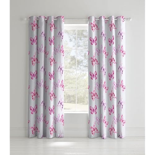 Pink Eyelet Curtain Amazon Co Uk