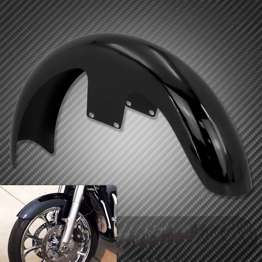 Motorrad Schutzblech Motorrad Stahl 19'' 21'' Wrap Kotflügel Vorne Für Touring Für Straße Für King Für Electra Für Straße Für Glide Für FLHR Für FLHT Für Baggers 2014-2022 Motorrad Fender (Größe