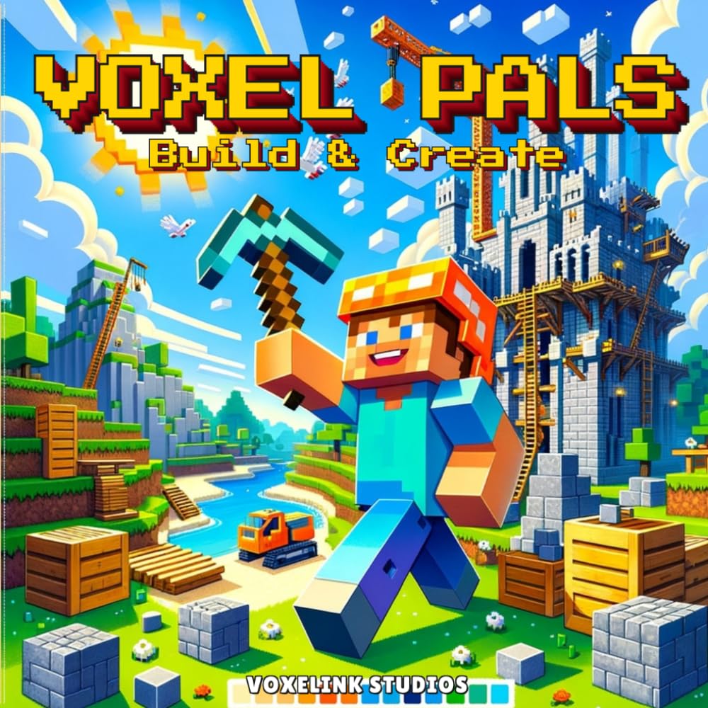 Voxel Pals: Build & Create: A Block-Style Coloring Book for Kids