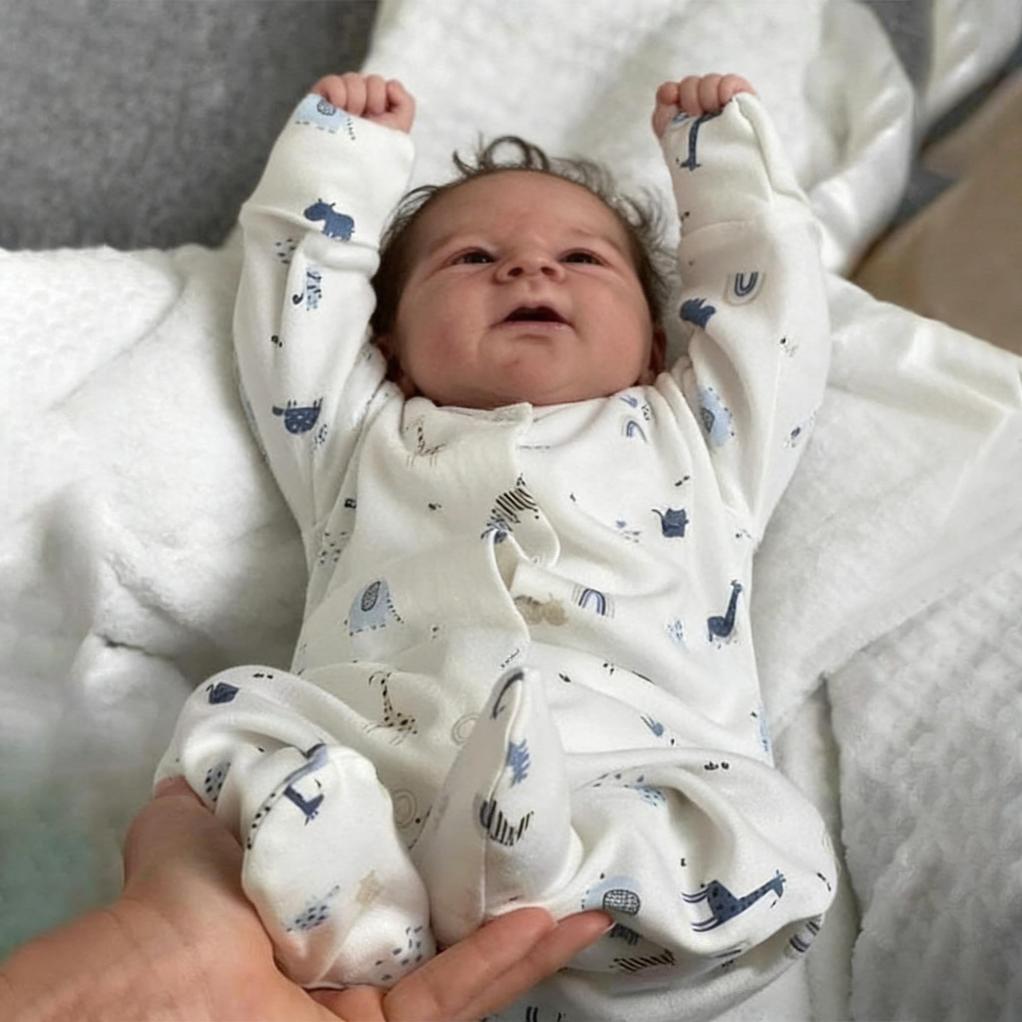 RXDOLL 43 cm realistyczne lalki Reborn Baby Dolls silikonowe na całe ciało winylowa dziewczyna realistyczna lalka bobas oczy otwarte prawdziwe życie Reborn lalki wodoodporne zabawki dla dzieci prezent