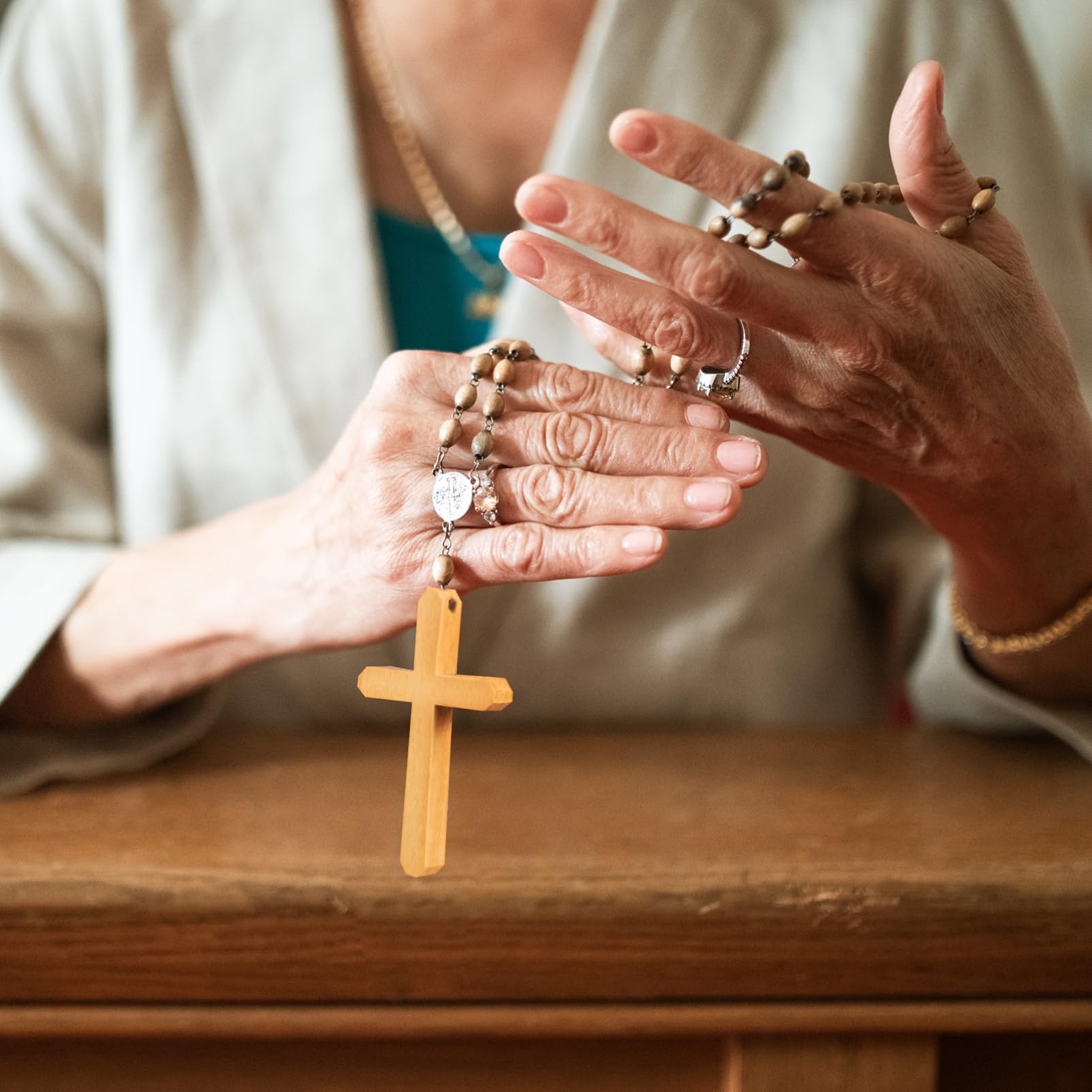 5 Sätze Kreuz Aus Olivenholz Heilig Taufen Tragbar Mini-kruzifix Kreuz Mittelstück Für Gebete Erste Katholisch Rustikal Junge Orthodox Taufdekorationen Ebenholz Hölzern 2 Stück * 5