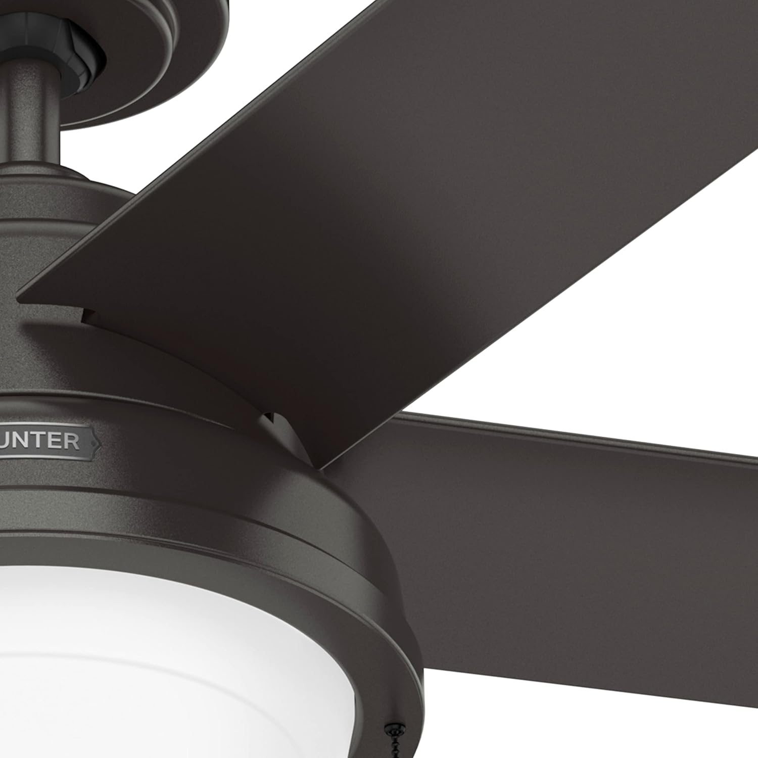 Hunter Fan 44 inch Casual Noble Bronze Outdoor Ceiling Fan with LED Light Kit and Pull Chain (Renewed)