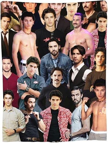 Miniatura 9 de Manta Milo Ventimiglia as Jess Mariano suave y cómoda de lana para sofá, oficina, coche, camping, yoga, viajes, decoración del hogar, acogedora