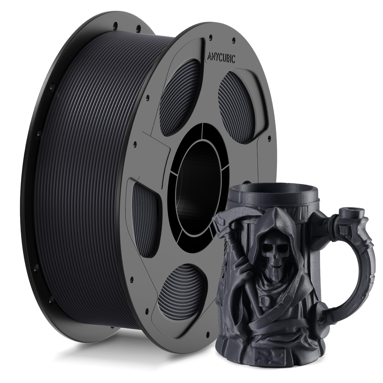 ANYCUBIC PETG-CF Carbon Fiber 3D Printer Filament 1.75mm,1KG, Titanium Grey