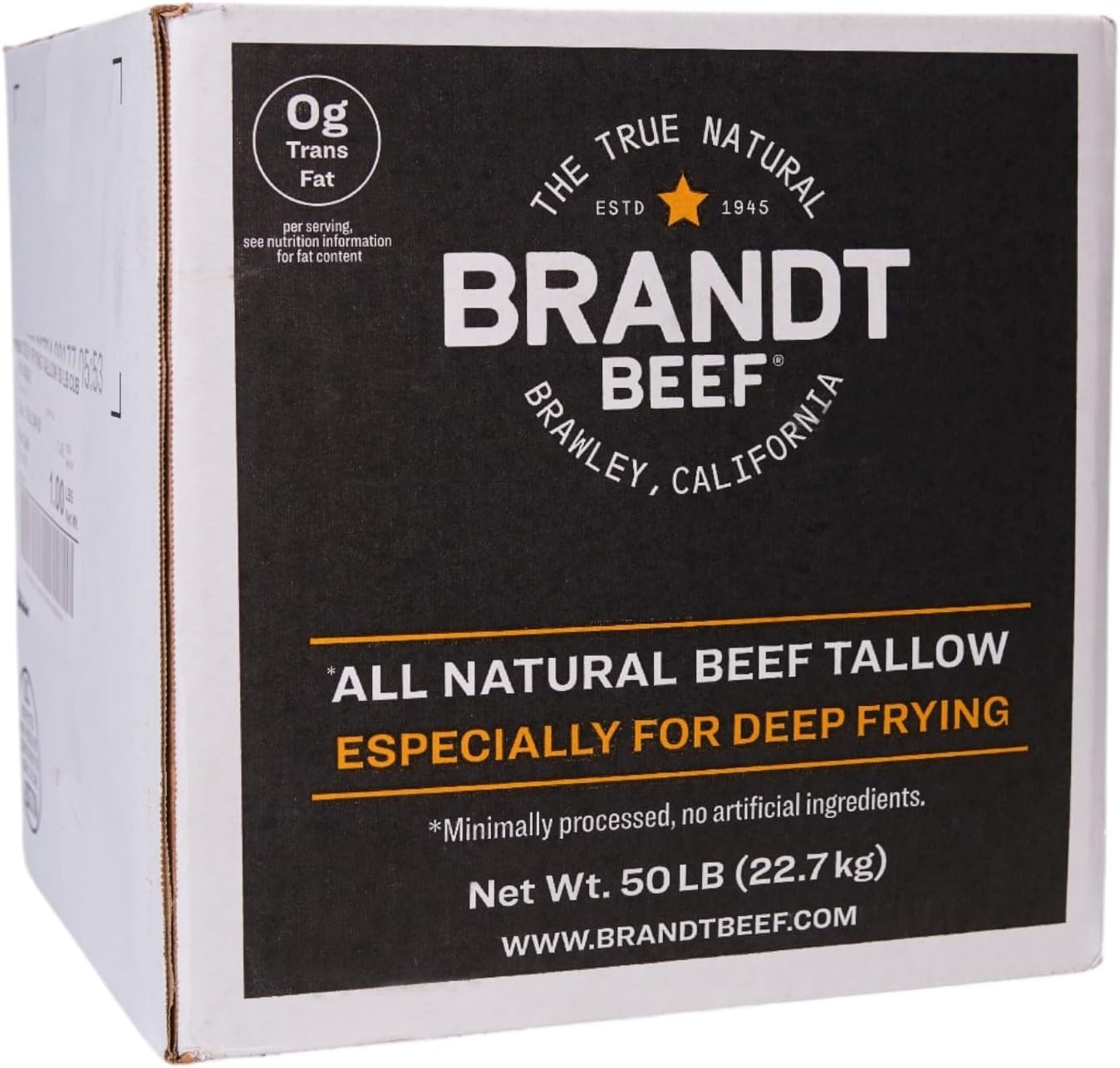 Brandt Beef Tallow - 800oz Cube - Bulk 100% Pure Cooking Oil Alternative - Al...