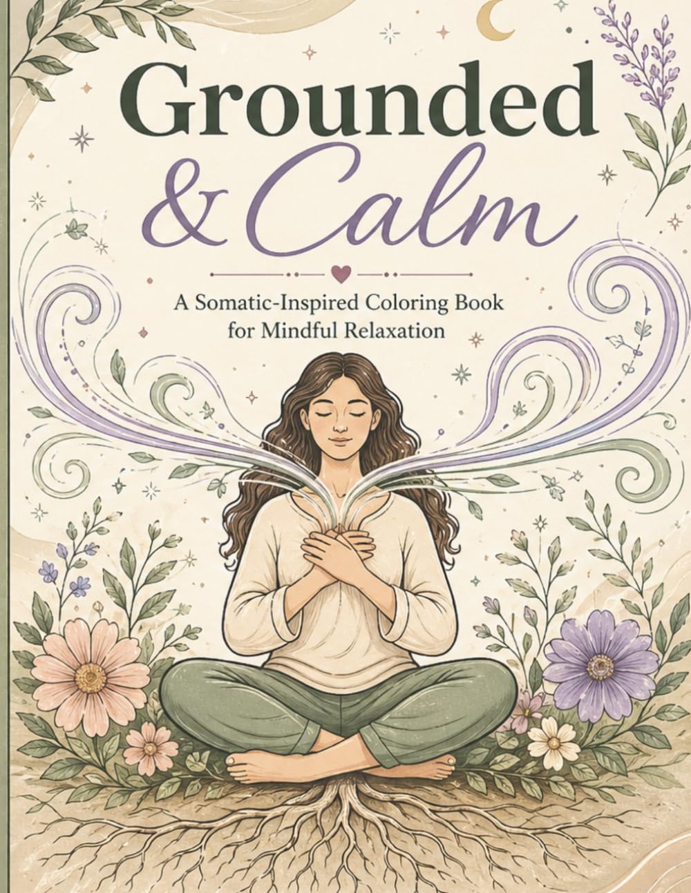 Grounded & Calm: A Somatic-Inspired Coloring Book for Mindful Relaxation: Peaceful Nature, Breathwork, Grounding, Cozy Spaces, and Stress-Relief Coloring Pages for Adults