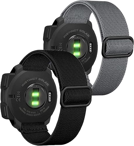 Miniatura 8 de GARTOO Correas para reloj Garmin Instinct  Instinct 2, correa de repuesto deportiva de nailon suave y elástica para Garmin Instinct Tactical  Tide