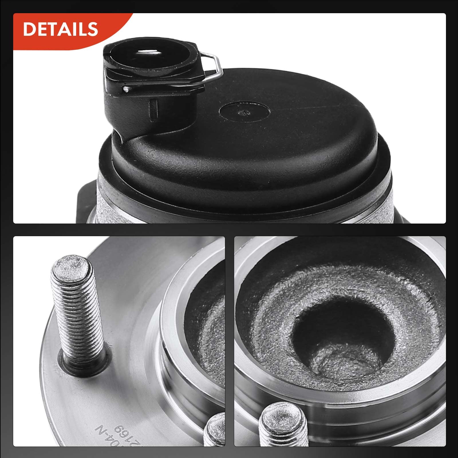 Frankberg 2x Cojinete de rueda Juego de cojinetes de rueda Eje trasero con Sensor ABS integrado Compatible con VoyaG.Er IV RG 2.5L-3.8L 2001-2008 CaR.A.Van RG Replace# 512169