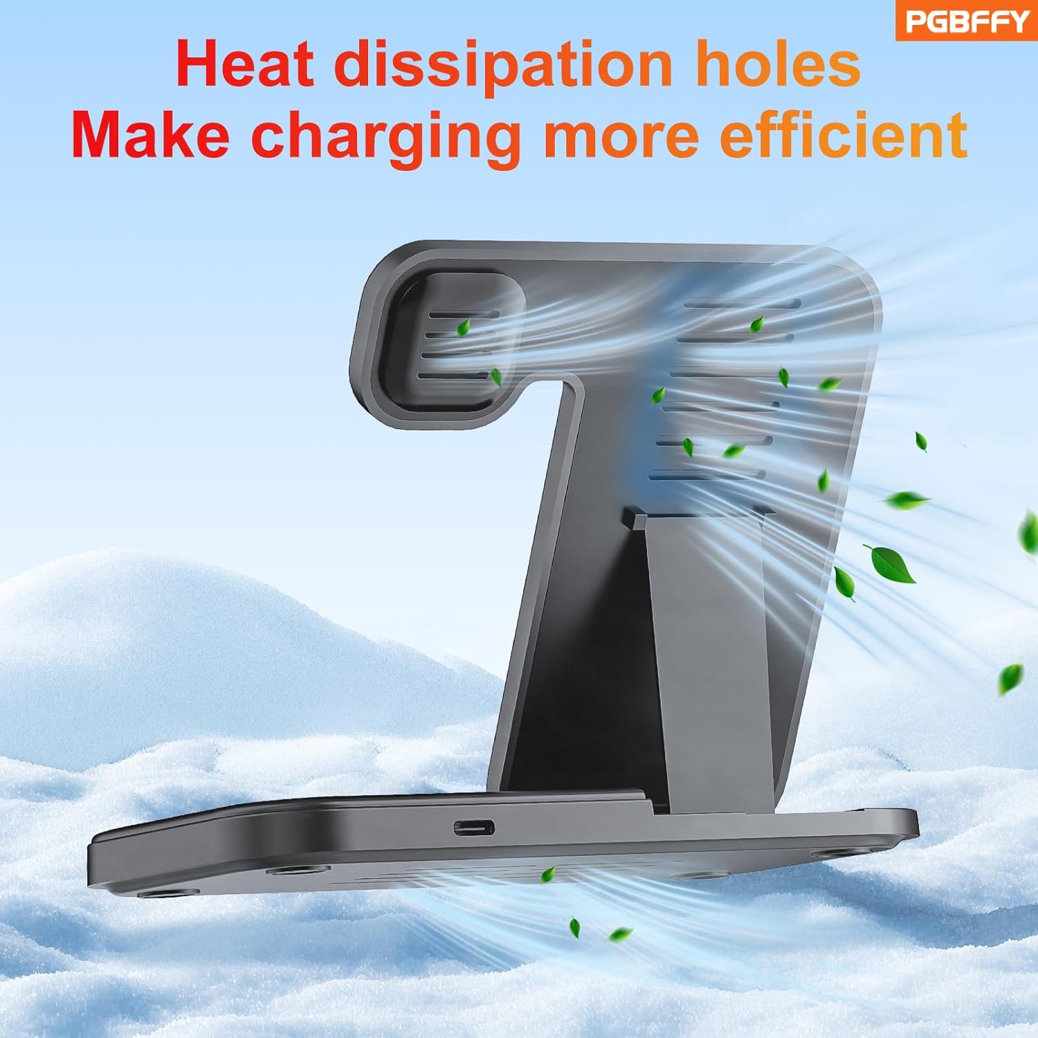 Wireless Charger, 3 in 1 Charging Station, Fast Charging Station Foldable Charging Stand, Wireless Charging Station for Multiple Devices, Compatible with lPhone 17/16/15/14/13 Pro Max Airpods Watch - Image 5