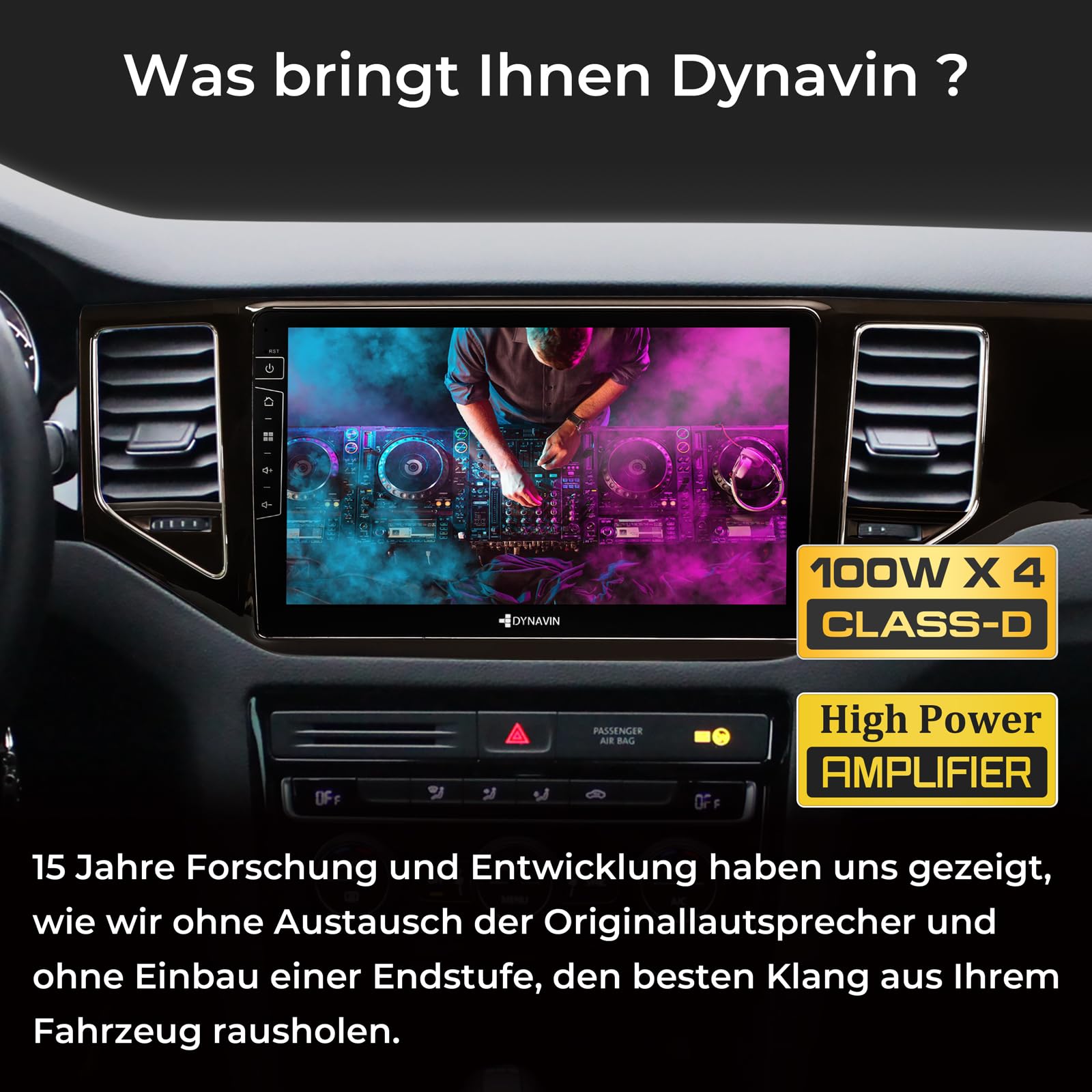 DYNAVIN Android Autoradio GPS pour Golf 7 Sportsvan 2012-2020: 10,1 Pouces OEM Radio avec Wireless CarPlay et Android Auto | Head-up Display | Dab+ Radio: D9-135B Premium Flex