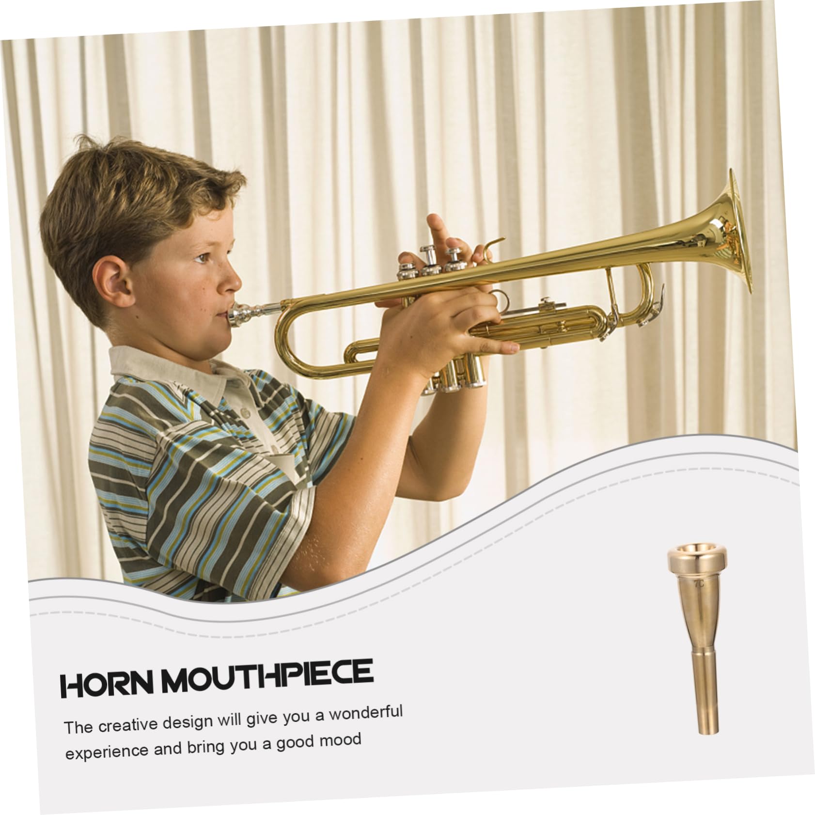 LIFKOME Practical Trumpet Mouthpiece Durable Plated Replacement for Beginners and Professionals Smooth Finish Excellent Material for Music Enthusiasts