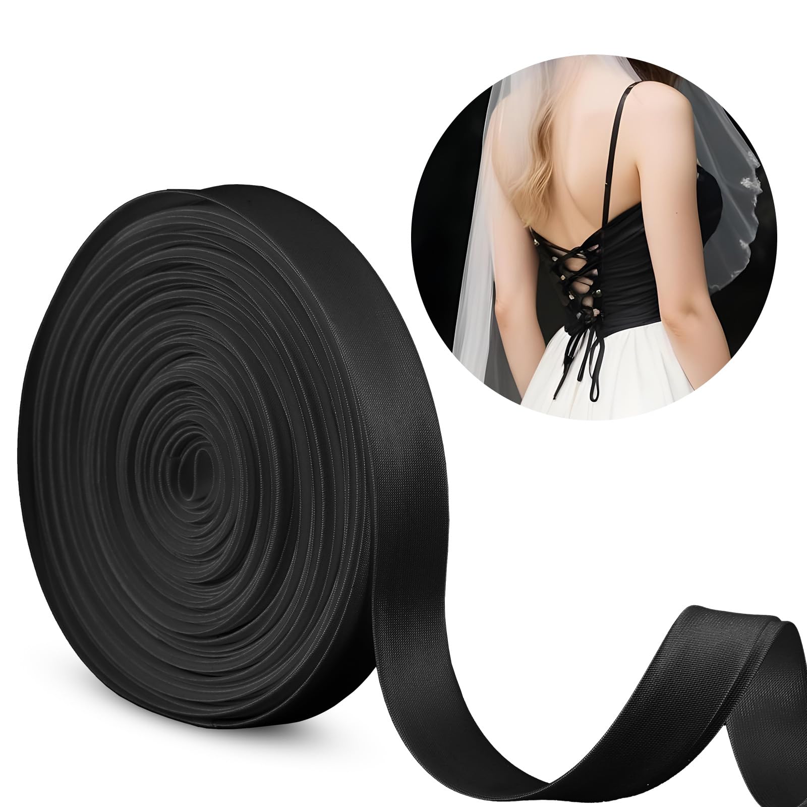 393 7 in Corset Lacing Womens Tie Back for Wedding Bridal Gown Lace Up Corset Satin Adjustable Dress