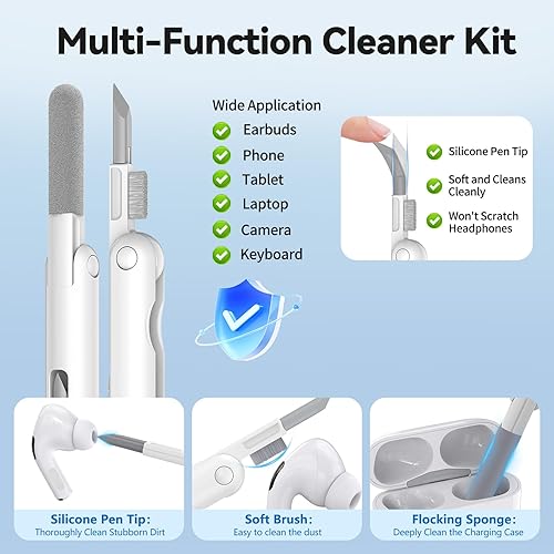 Miniatura 6 de for AirPods Pro 2 Case with 3-in-1 Cleaning Kit & Keychain, Ekoonpft Flower Engraved Silicone AirPod Pro Cases Cover for Apple AirPods Pro 2nd/1st
