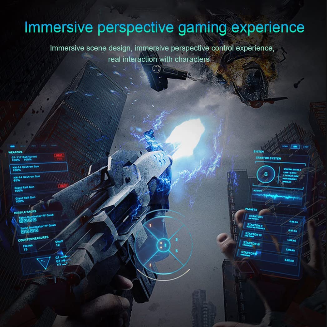 Gafas de Realidad Virtual, 3D VR Gafas con Controlador Bluetooth para Juegos Visión Panorámico VR Glasses para iPhone 13 Pro Max/13 Pro/13/12/11, para Samsung Galaxy S21, Huawei, Xiaomi