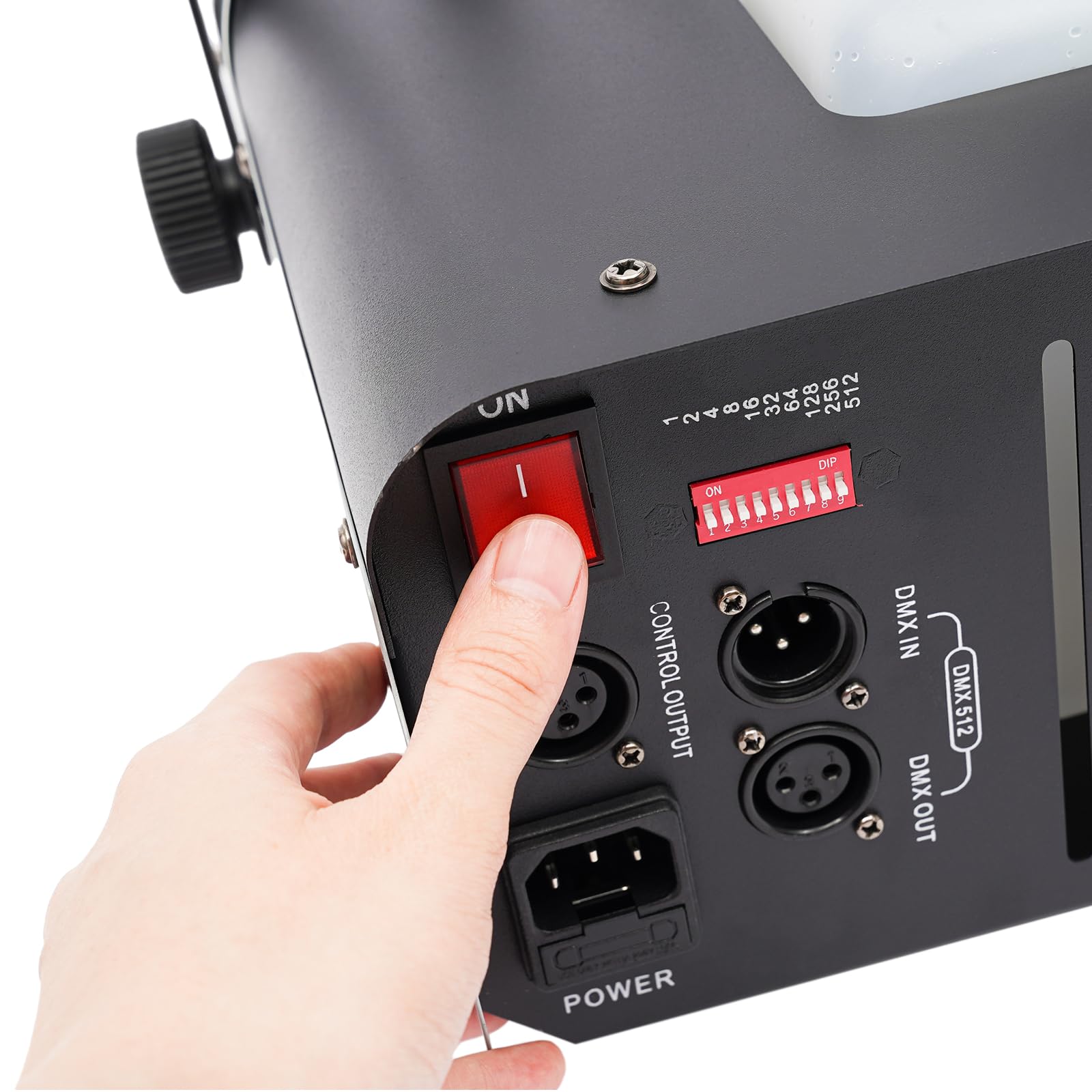 Nebelmaschine, 1500W Smoke Machine mit Funkfernbedienungen, 9×3W LED Licht, RGB Lichteffekt, 2.5L Tank Kapazität, für Partys, Hochzeiten, Bars und Tanzveranstaltungen