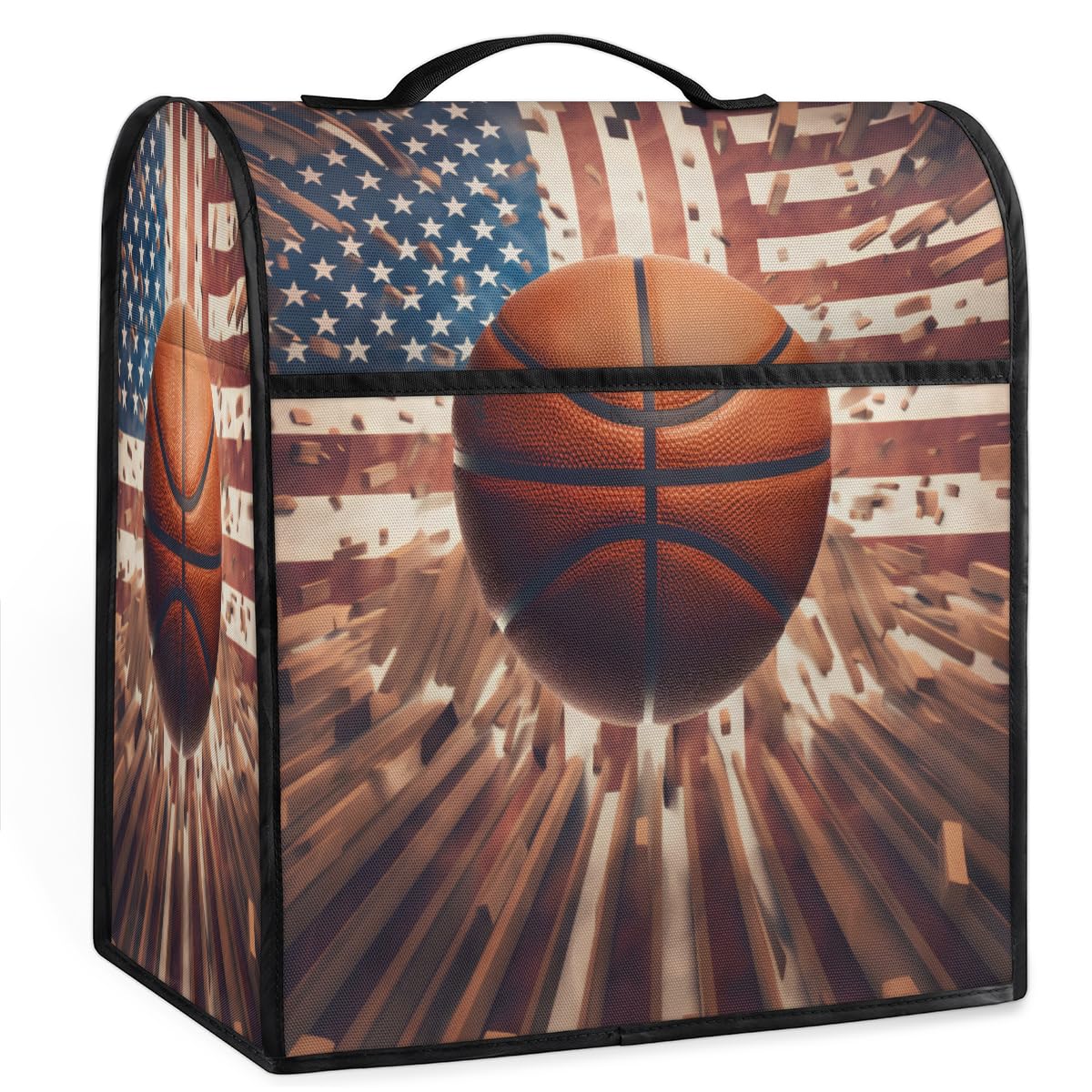 Coffee Maker Cover American Basketball Kitchen Appliance Covers Small Appliance Covers Blender Cover Juicer Cover Dust Covers for Kitchen Appliances with Top Handle and Pockets,Washable,B641