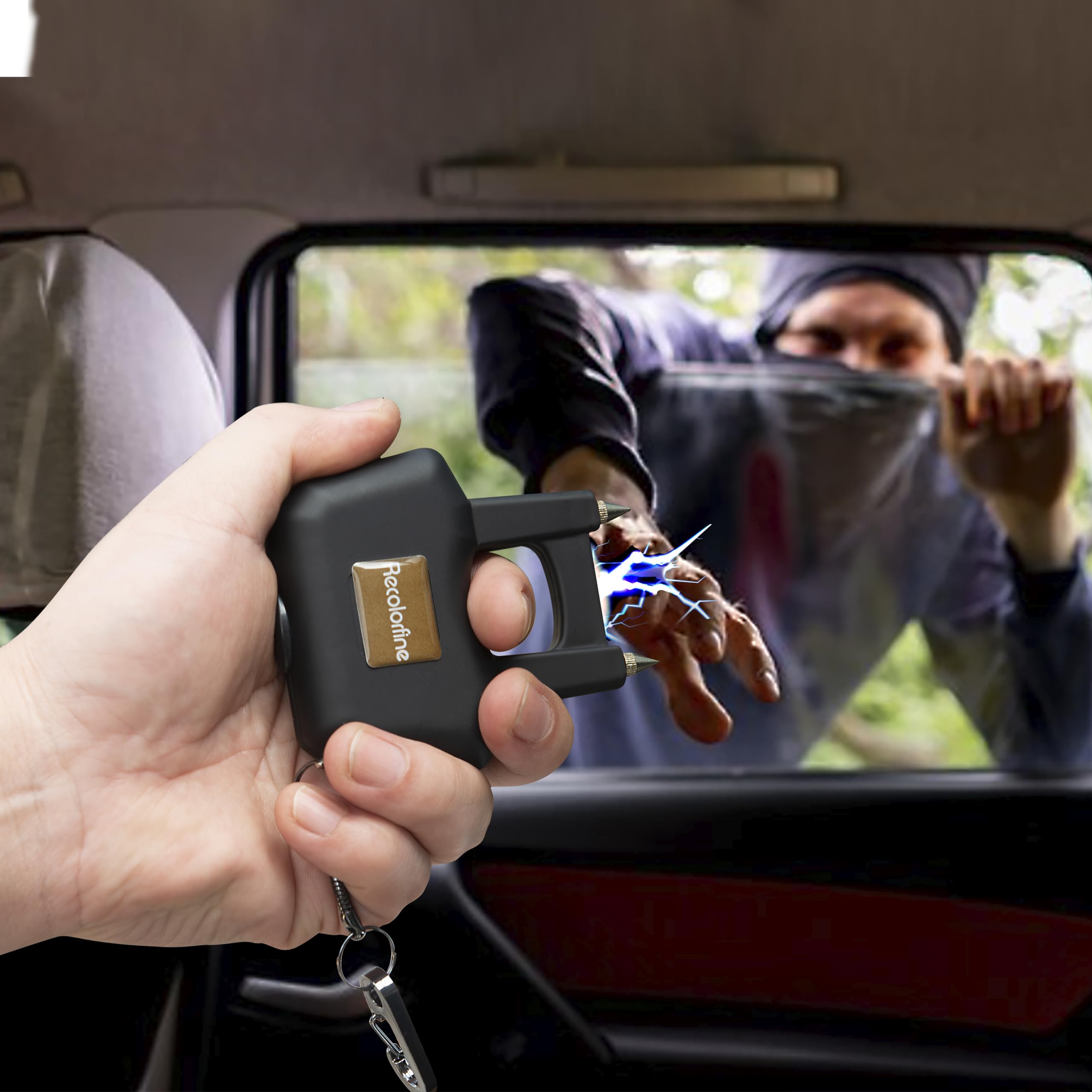 RECLLORFINE Stun Gun with Safety Switch for Women Self Defense